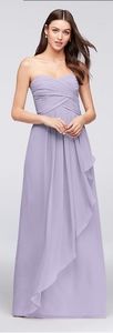 Davids Bridal, Chiffon Strappless Bridesmaid Dress